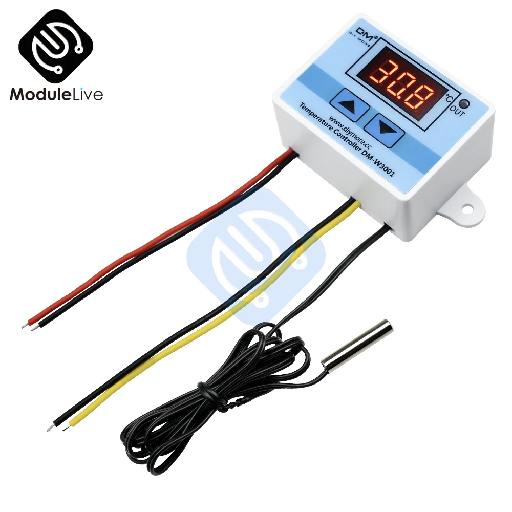 

XH-W3001 W3001 Digital LED Temperature Controller Thermometer Thermo Controller Switch Probe DC 24V