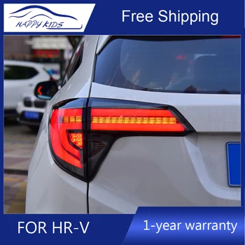 

Car styling Stop Tail lights For Honda HRV HR-V VEZEL 2014-2018 Led Tail lights Rear Lamp back DRL+Brake+Park+Signal lights