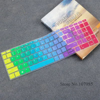 15 inch laptop Keyboard Cover Protector Skin For HP Probook 15.6" Laptop ProBook 450 G5 450 G6 455 G6 650 G4 470 G5 17.3 inch - Цвет: Rainbow