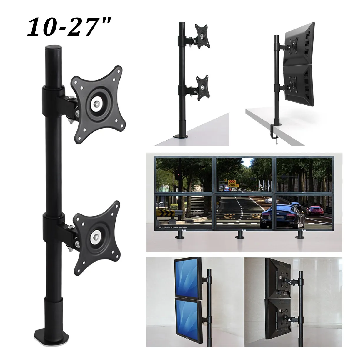 

360 Degree Single Monitor Holder 10"-27"LCD LED Monitor Mount Arm