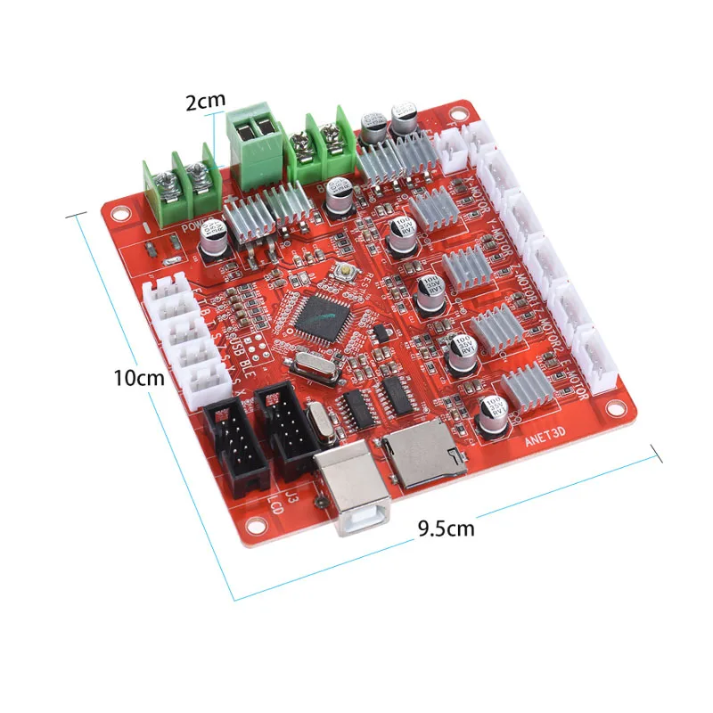 Anet 3D принтер основная плата управления обновление материнской платы V1.7 RepRap Ramps1.4 совместимый для Anet E12 Авто/нормальный A8 A6 3d принтер