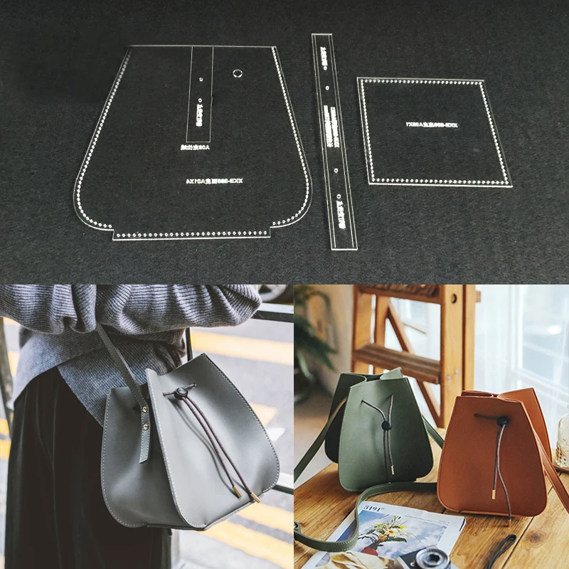 

1 Set Leathercraft Tool Acrylicdiy Female Shoulder Bag Diagonal Bag Leather Template DIY handmade craft sewing Accessory