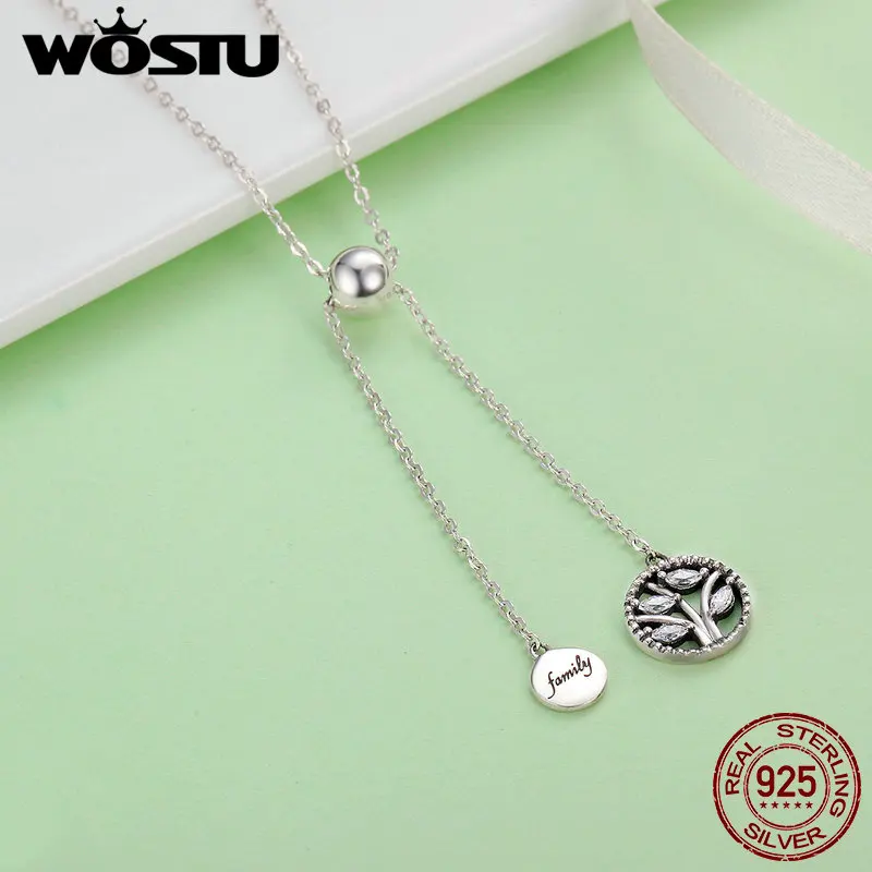 Женское ожерелье из серебра 925 пробы с подвеской в виде семейного дерева|necklaces for