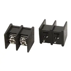 

9.5mm Pitch 2 Poles Screw Terminal Blocks Black 20A 5 Pcs