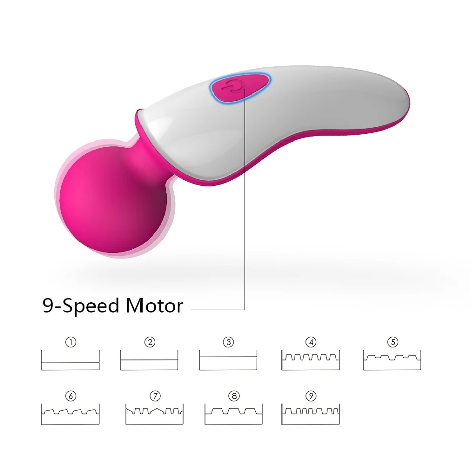 Мощный вибратор Himall с 9 скоростями Массажер AV Magic Wand зарядкой от USB