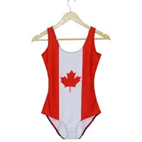 Canadian Flag Color Wonder Woman Print 1 one Piece Swimsuit 2015