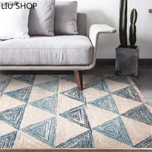 LIU скандинавский ковер с геометрическим рисунком, современный классический декоративный коврик для журнальный столик для гостиной, прикроватный коврик для спальни