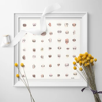 

Wall Art Picture All Sizes Of Breasts Boobs Canvas Art Print Painting Poster Watercolor Wall Pictures For Home Decoration