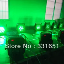 2 шт./лот Горячая DJ светодиодные par-прожекторы может светиться 7x15 Вт RGBWA 5IN1 светодиодный параболический алюминизированный отражатель, на плоской подошве, на тонкую ногу, Стиль 5/9 Каналы DMX512