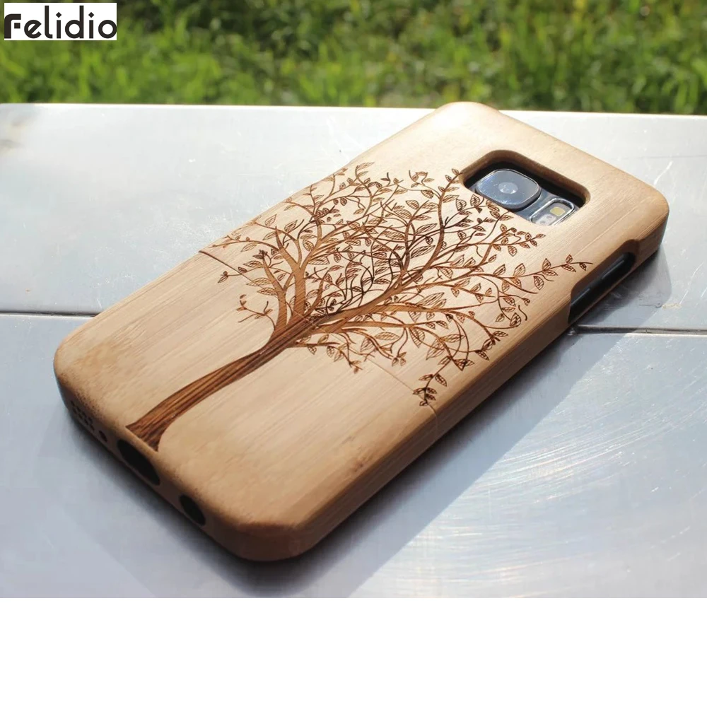 

Natural Wood Case Cover for Galaxy S8 Case Cover for Samsung Galaxy S8 Plus S7 S7 edge Hard Case Back Cover Wooden Tree Craft
