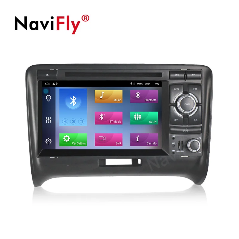 Cheap Navifly! 2din Android 9.1 Car dvd radio Multimedia Player GPS Navigation for Audi TT MK2 8J 2006 2007 2008 2009 2010 2011 2012 1
