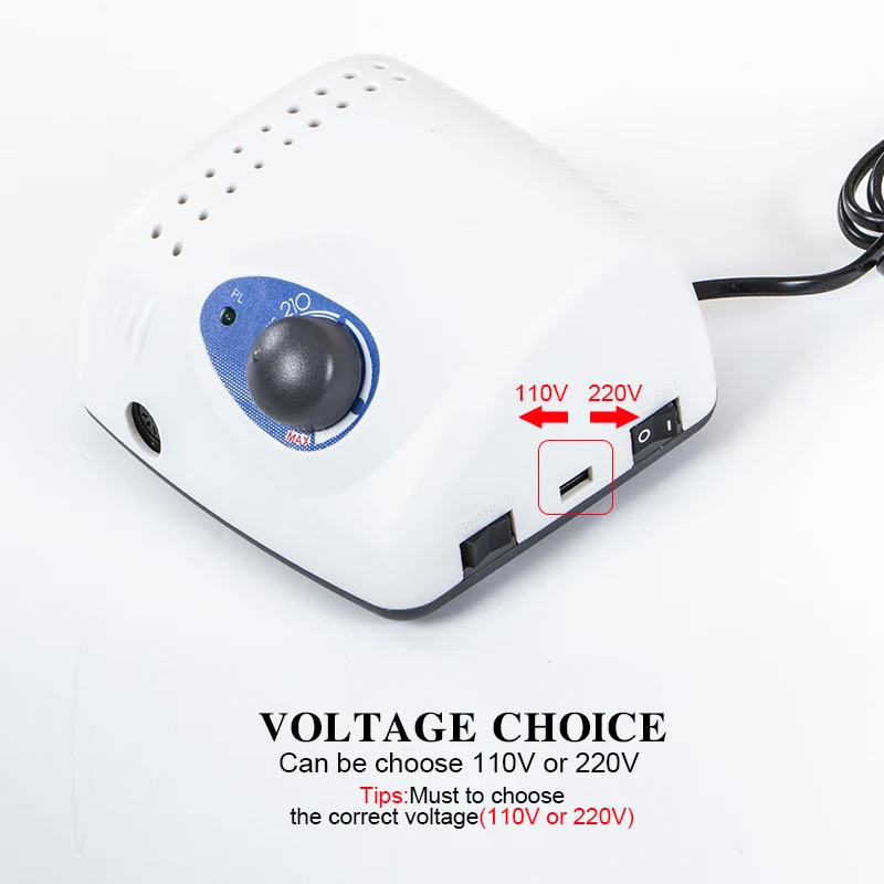 Billige STARKE 65W 35000RPM Blau griff Elektrische Nagel Bohrer Maschine Starke 210 Modell Maniküre Pediküre Nagel Datei Bit Nagel kunst Ausrüstung