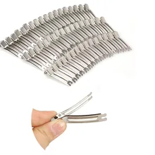 50 шт./компл. 47 мм двойные зажимы «крокодил» зажим для волос с бабочкой заколка с зубами js002