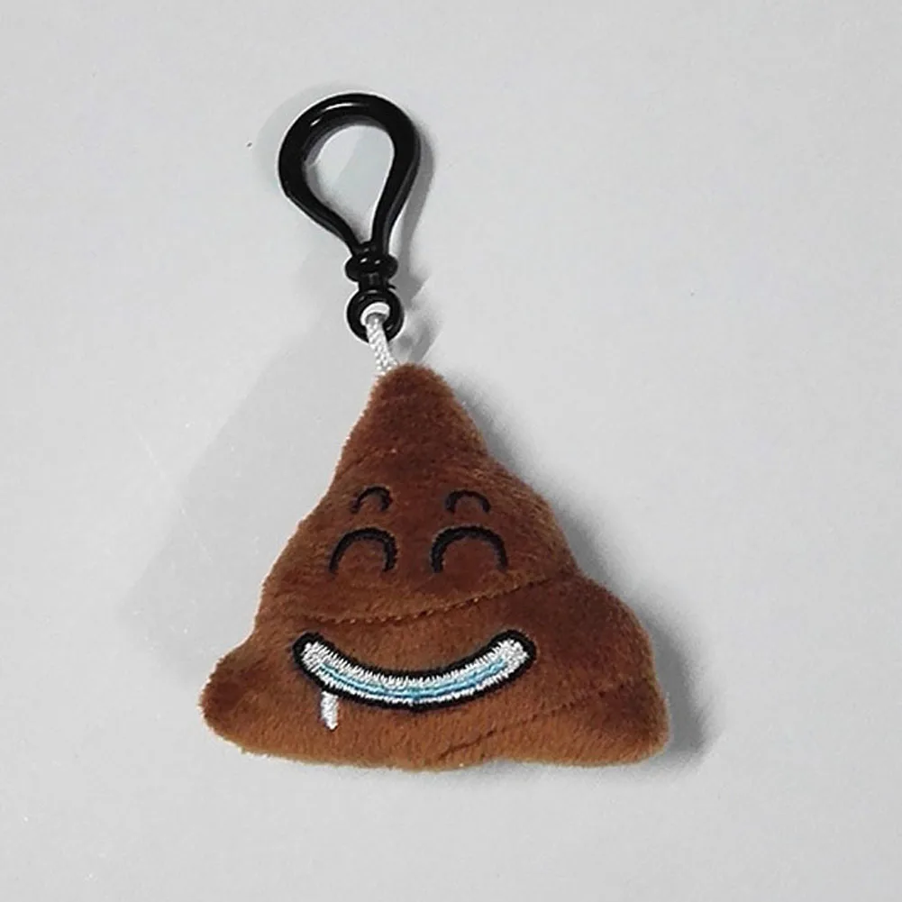 1 Piece Newest Emoji Keychains Soft Stuffed Plush Poop Keyrings Gifts 7