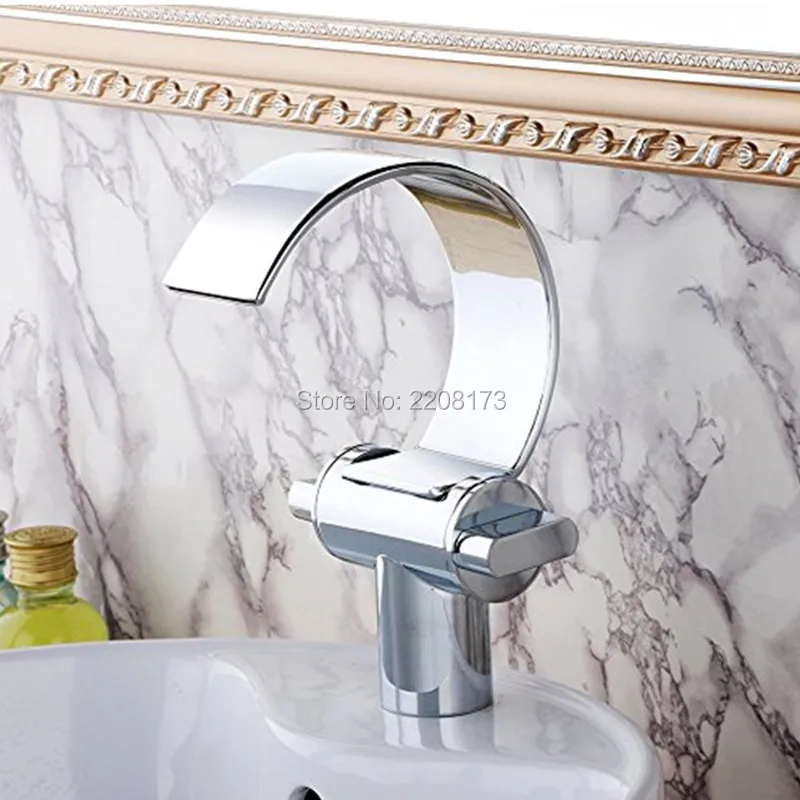 

Smesiteli Wholesale And Retail Contemporary Waterfall Tap Bathroom Chrome Basin Mixer Sink Faucet Tap with 2-Handle