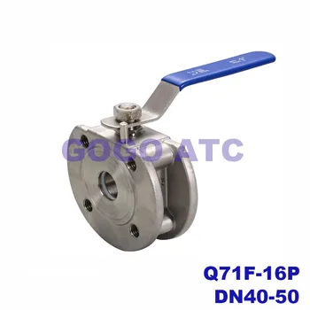 

DN40-DN50 stainless steel 304 ultra-thin pair ball valve Q71F-16P pair ball valve Italian flange ball valve WCD iron