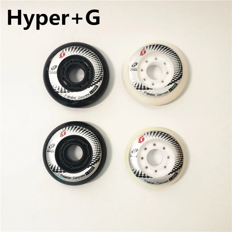 

4 pcs/lot Hyper +G Inline Skates Wheel 84A + Grip Freedom Concrete Roller Skating Rodas for SEBA High HV HL IGOR KSJ WFSC Carbon