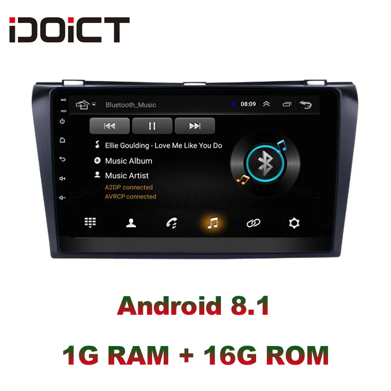 

IDOICT Android 8.1 Car DVD Player GPS Navigation Multimedia For Mazda 3 Radio 2004-2013 car stereo wifi