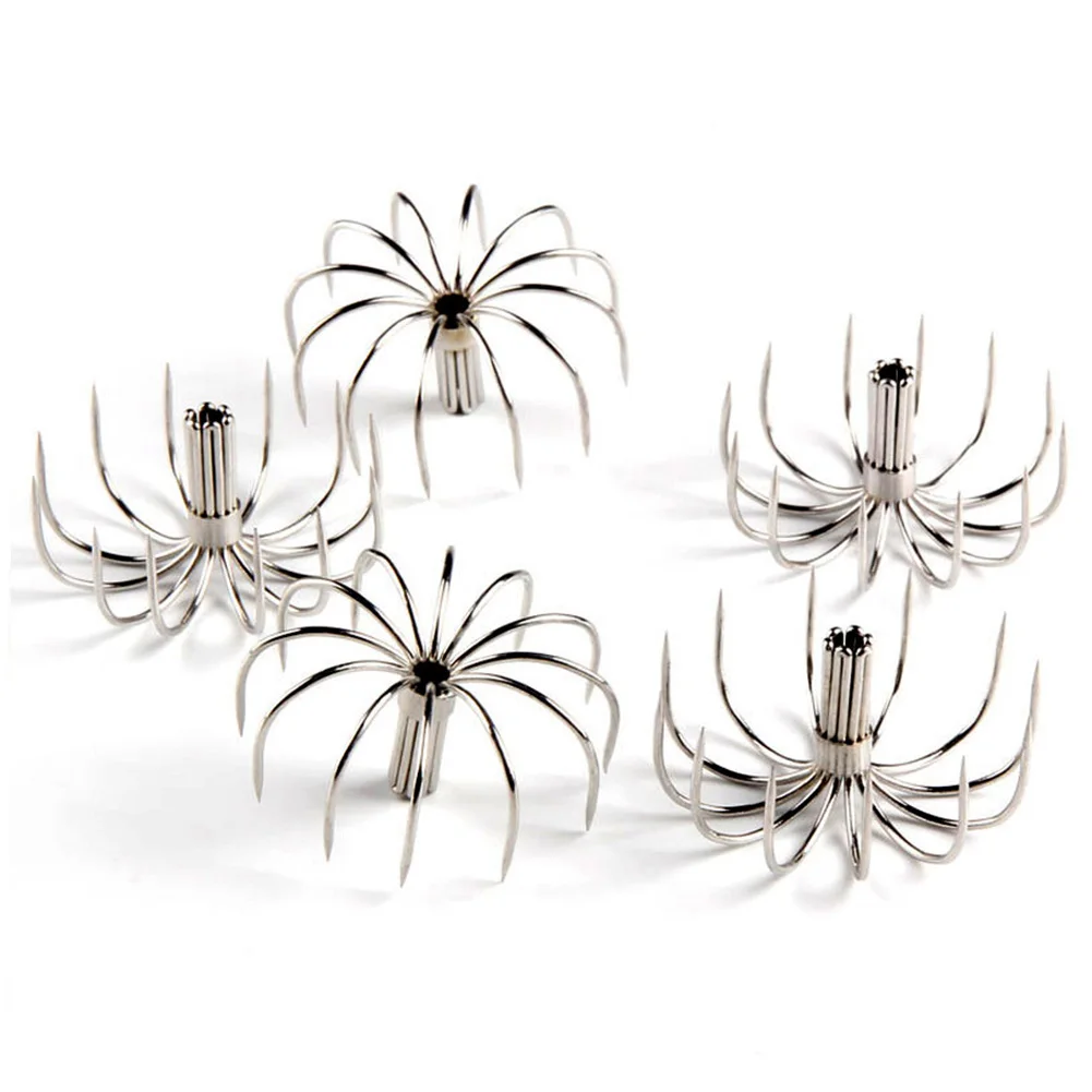 

5PCS/Lot Umbrella Stainless Steel Easy Operation Barbless Explosion Lifelike Squid Fishing Hook 12 Needles Accessories Jigging