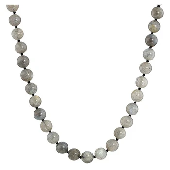 

Lii Ji Natural Labradorite 8mm Beads 925 Sterling Silver Lobster Clasp Necklace 40cm/45cm/50cm/55cm/60cm