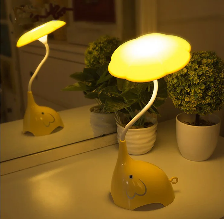 

Kids LED Night Lights Children Room Lamp Baby Bedroom Lamparas Novelty Products Elephant Light Charging Battery Sensor Luminaria