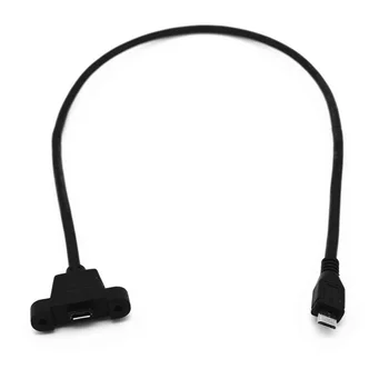 

30cm 50cm Micro USB Extension Cable Line USB 2.0 Micro USB Male To Female Panel Mount Extension Adapter Cable