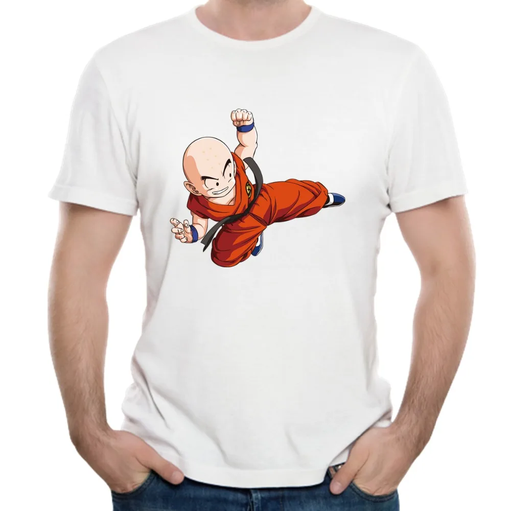 Krillin 3D печати 100% натуральный хлопок дышащий комфорт унисекс с короткими рукавами