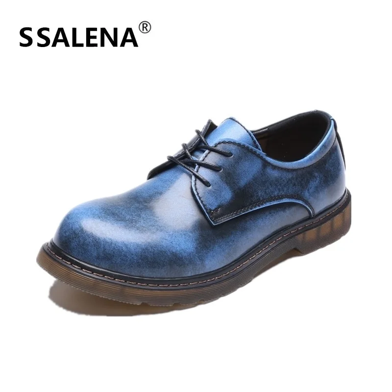 Men Round Toe Oxfords Shoes Men's Casual Lace-Up Low To Help Male Korean Version Anti-Skid Leather #C011 | Обувь