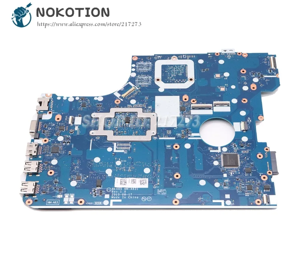 Promotion  NOKOTION 01AW115 BE565 NM-A631 MAIN BOARD For Lenovo Thinkpad E565 Laptop Motherboard A6-8500 CPU D