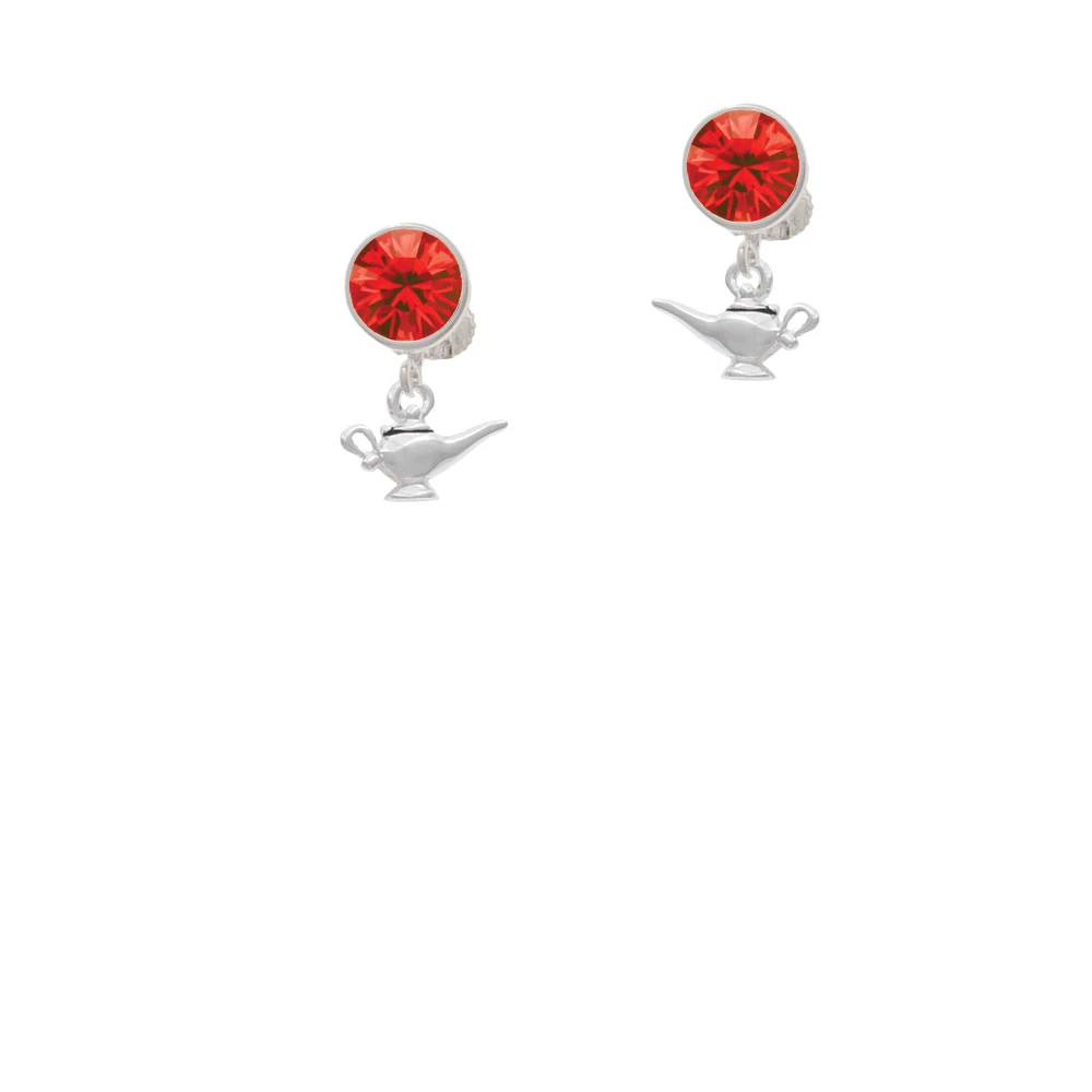 Aladdin's Lamp Crystal Clip On Earrings (4)