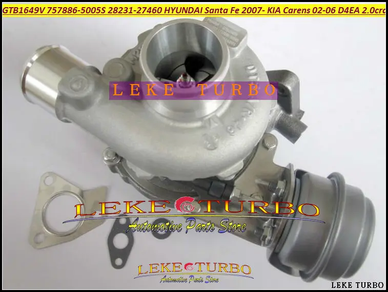 GTB1649V 757886 757886-5005S 757886-0005 28231-27460 Turbo Turbocharger For HYUNDAI Santa Fe KIA Carens 2002- D4EA D4ED D4EF 2.0L (7)
