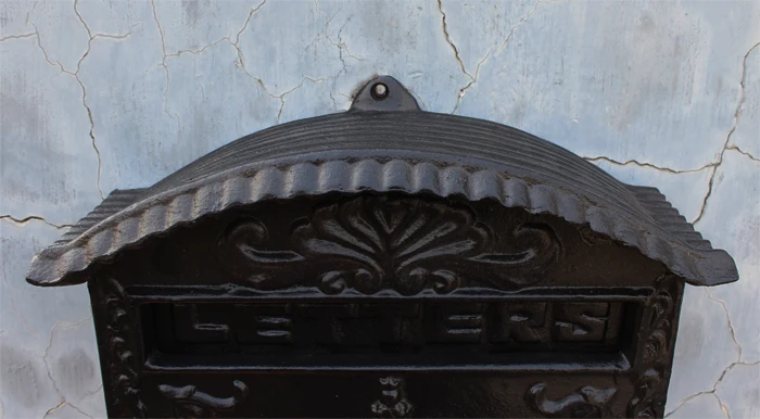 Cast Aluminum Flower Mailbox Embossed Trim Bronze Decorative Metal Garden Wall Mail Post Letters Box Postbox Outdoor Free Ship