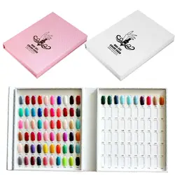 120/216 цветов модель ногтей Гель-лак цветной дисплей коробка книга выделенный белый лак для ногтей дисплей карточка для образцов с