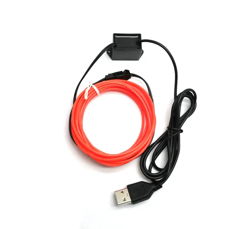 1 м/2 м/3 м/5 м 5 в USB неоновый свет для танцевальной вечеринки автомобильный Декор