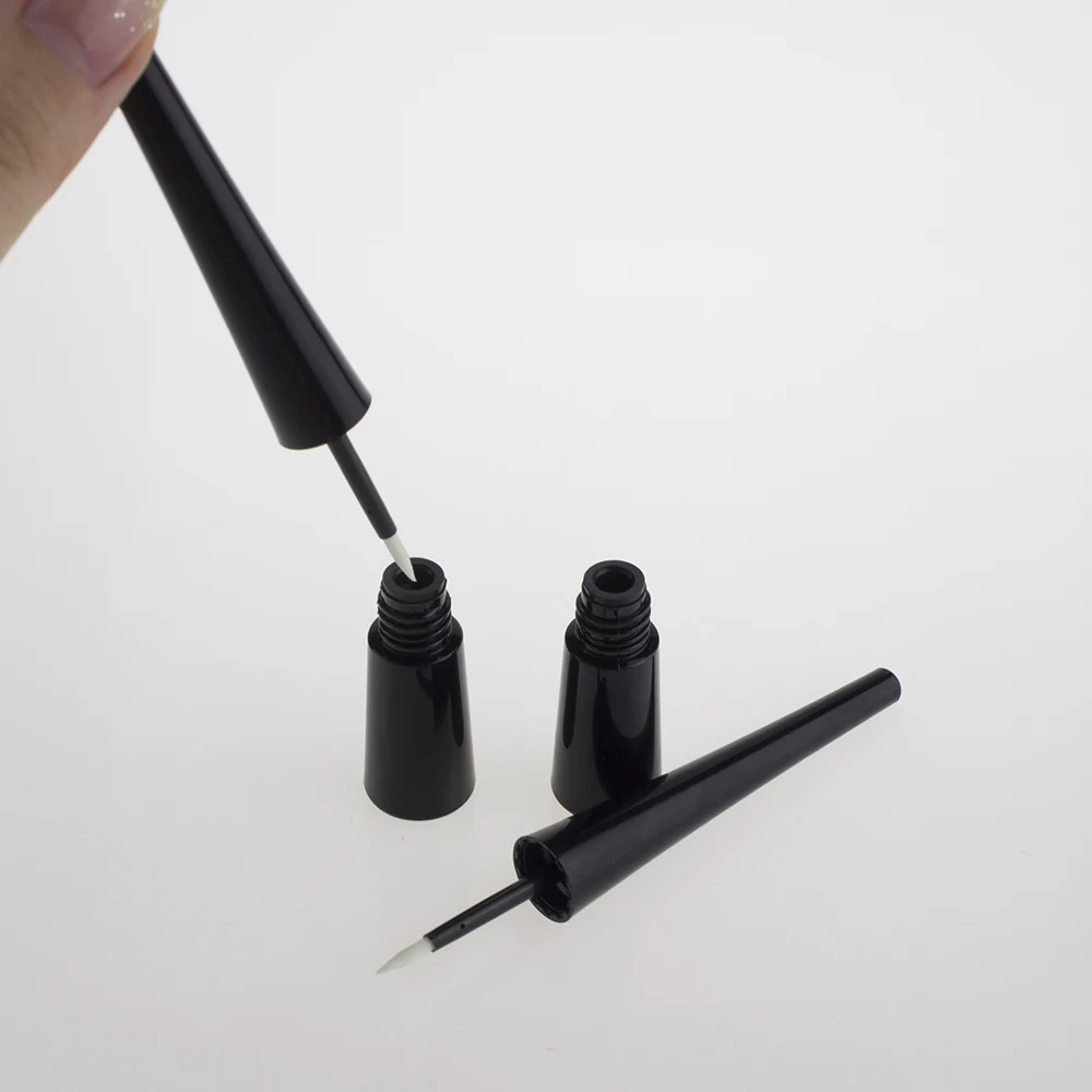 1000pcs 3.5g plastic empty eyeliner marker pen with brush ,black