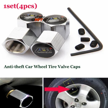 

For auto wheel tire valve cover car wheel valve stem cap Anti-theft Metal 1set ABT Logo badge