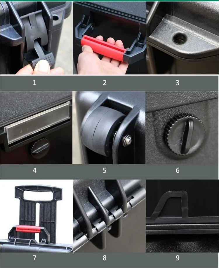 LAOA Safety Instrument Tool Box storage tools Water-proof IP67 Box Instrument And Equip Instore With Draw-Bar With Foam Inside mini tool bag