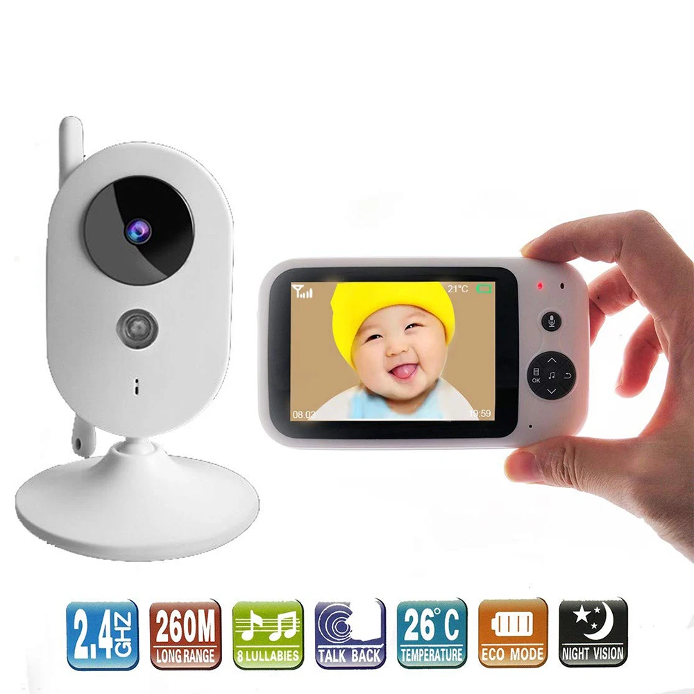 

2.4Ghz Wireless Transmission Video Baby Monitor Camera Infrared Night Vision VOX Remote Lullaby Baby Phone Nanny Cam camera bebe