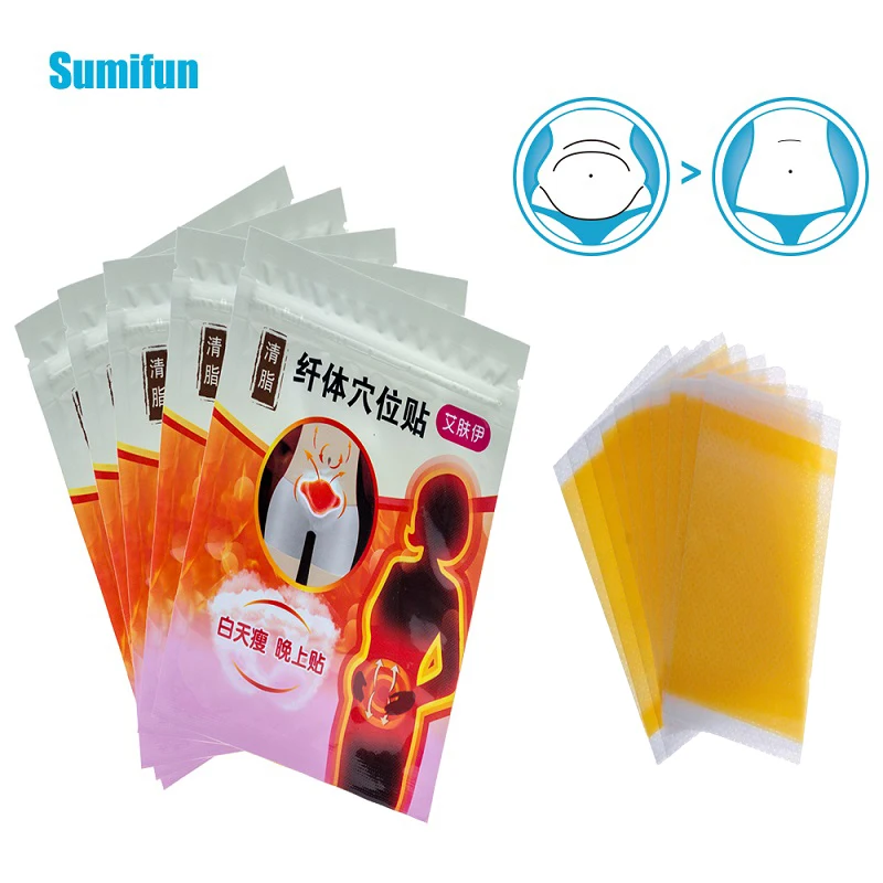 

10pcs/bag Slimming Patch Traditional Chinese Medicine Navel Stick Slim Patch Lose Weight Patch Health Care Product C1283