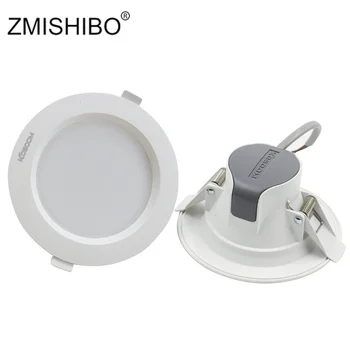 

ZMISHIBO LED Recessed Ceiling Downlights Dimmable 5W 9W 24W 220V SMD Spot Lamp White Body 75mm 90mm 155mm Cut Hole Home Lighting