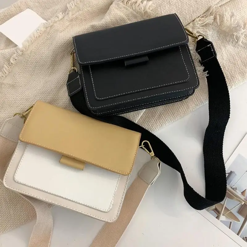 

Sweet Hit Color Shoulder Messenger Handbags Casual Women PU Leather Flap Small Crossbody Bags Green Black Yellow White