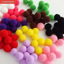 2017 NEW Crafts 100pcs lot 10mm Multi option font b Pompoms b font Soft Pom Poms
