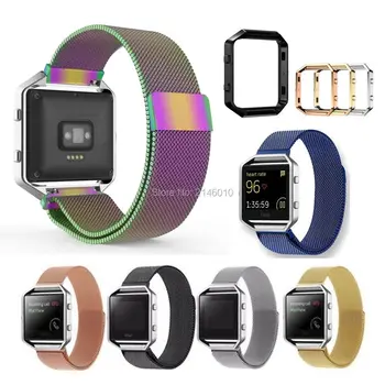 

23MM Magnetic Closure Milanese Loop Strap Wrist Watch Bands + Frame For Fitbit Blaze