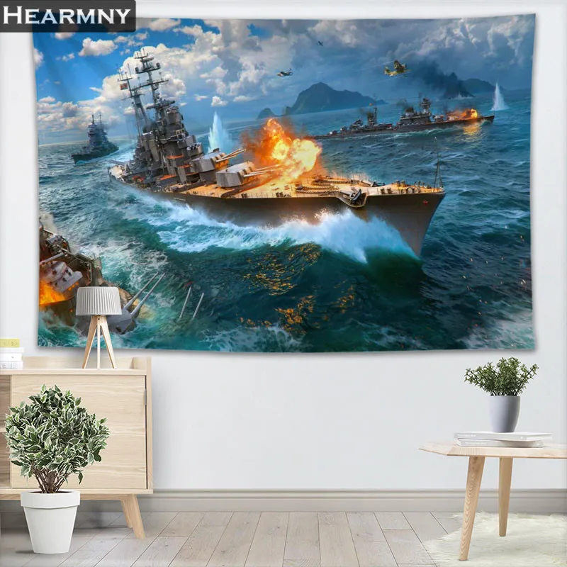 HEARMNY Ferry Tapestry Wall Hanging Decor Tapestry Show Piece For Home Decoration Camping Tent Travel Sleeping Pad - Цвет: 9