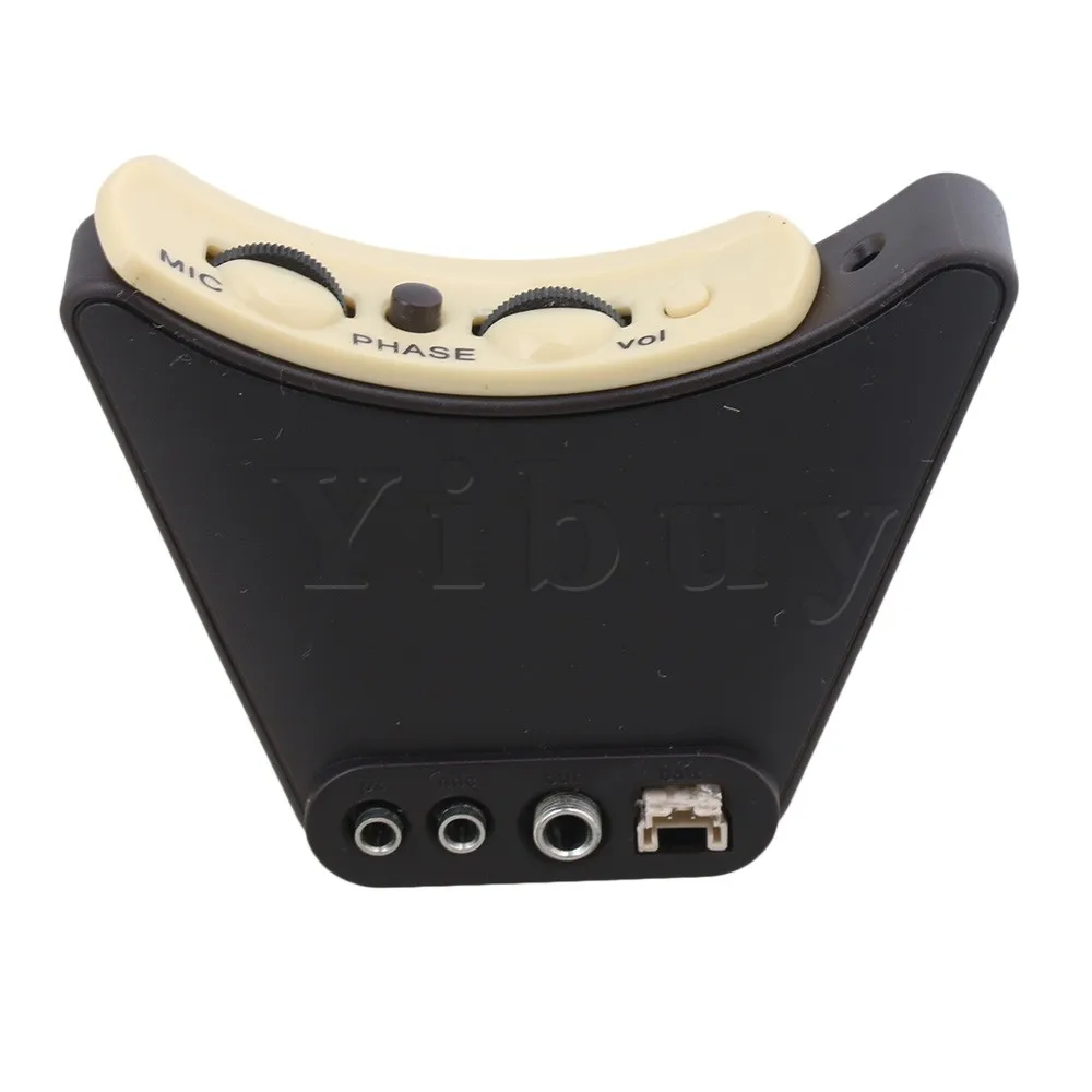 Yibuy 55mm Length Cable Plastic & Metal Black A-TUR Microphone Equalizer Piezo Pickup Adjustment for Acoustic Guitar Yibuy 55mm Length Cable Plastic & Metal Black A-TUR Microphone Equalizer Piezo Pickup Adjustment for Acoustic Guitar