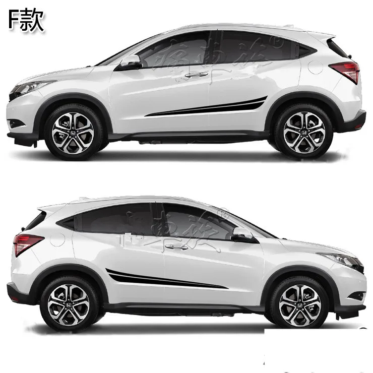 Авто/автомобиль Wiat линия юбка Наклейка для Honda Vezel XRV HRV BA063 - Название цвета: F