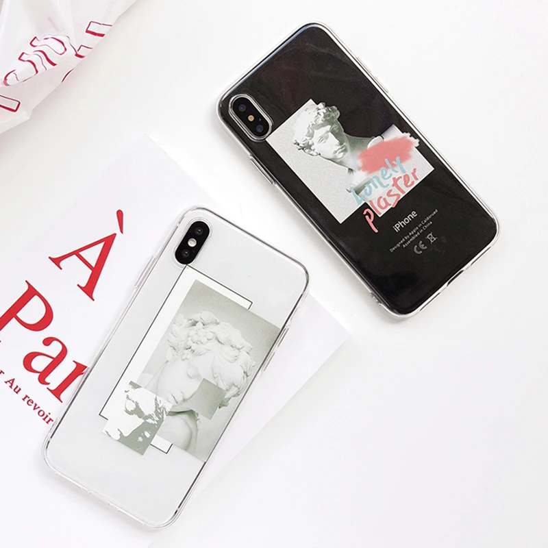 

David Art Painted Phone Case For iphone X Case For iphone 7 6S 6 8 Plus Fashion Vintage Back Cover Ultra Slim TPU Cases