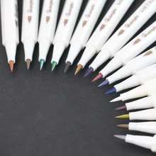 10 цветов DIY Манга Маркеры цвета "металлик" художественная кисть Ручка Рисование граффити художественный маркер для эскизов Канцтовары Школьные принадлежности