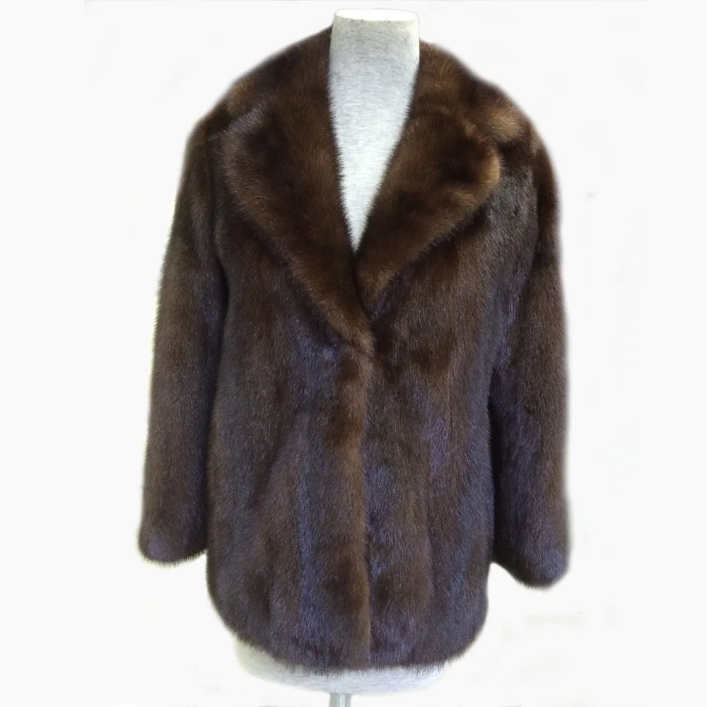 Plus Pelt Vison Real D'hiver Dame Taille Luxe Fourrure Marque La Chaud Brun Personnalisé Veste De Naturel Complet Survêtement Femmes Wt7azU