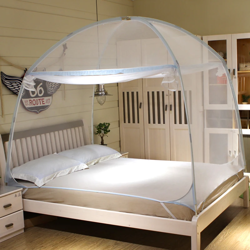 Большой Размеры двуспальная кровать Портативный Складная москитная сетка, роскошные тент для путешествий, кемпинга москитная сетка кровать с москитной сеткой
